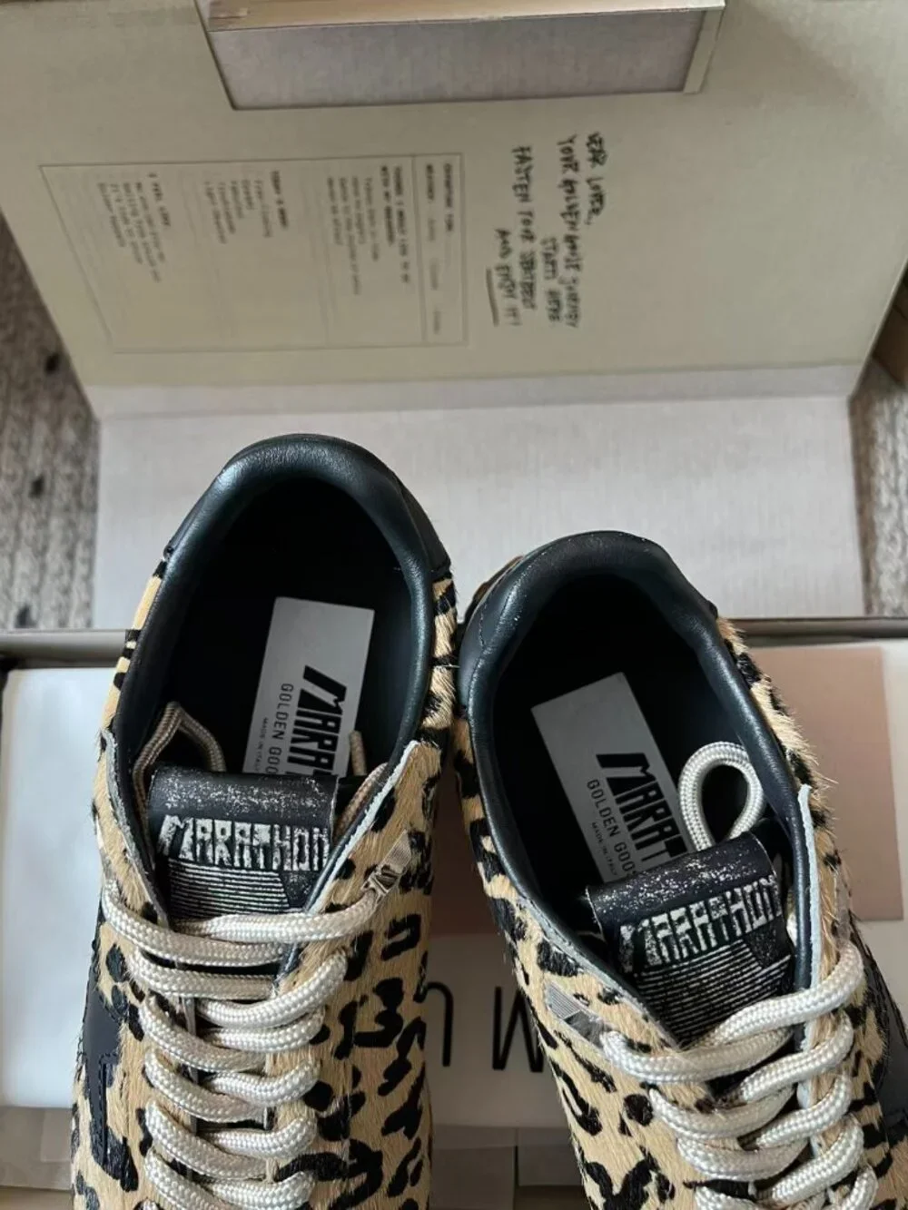 Golden Goose Marathon Speed Leopard Print Star Sneakers EU 39 - Picture 6 of 8